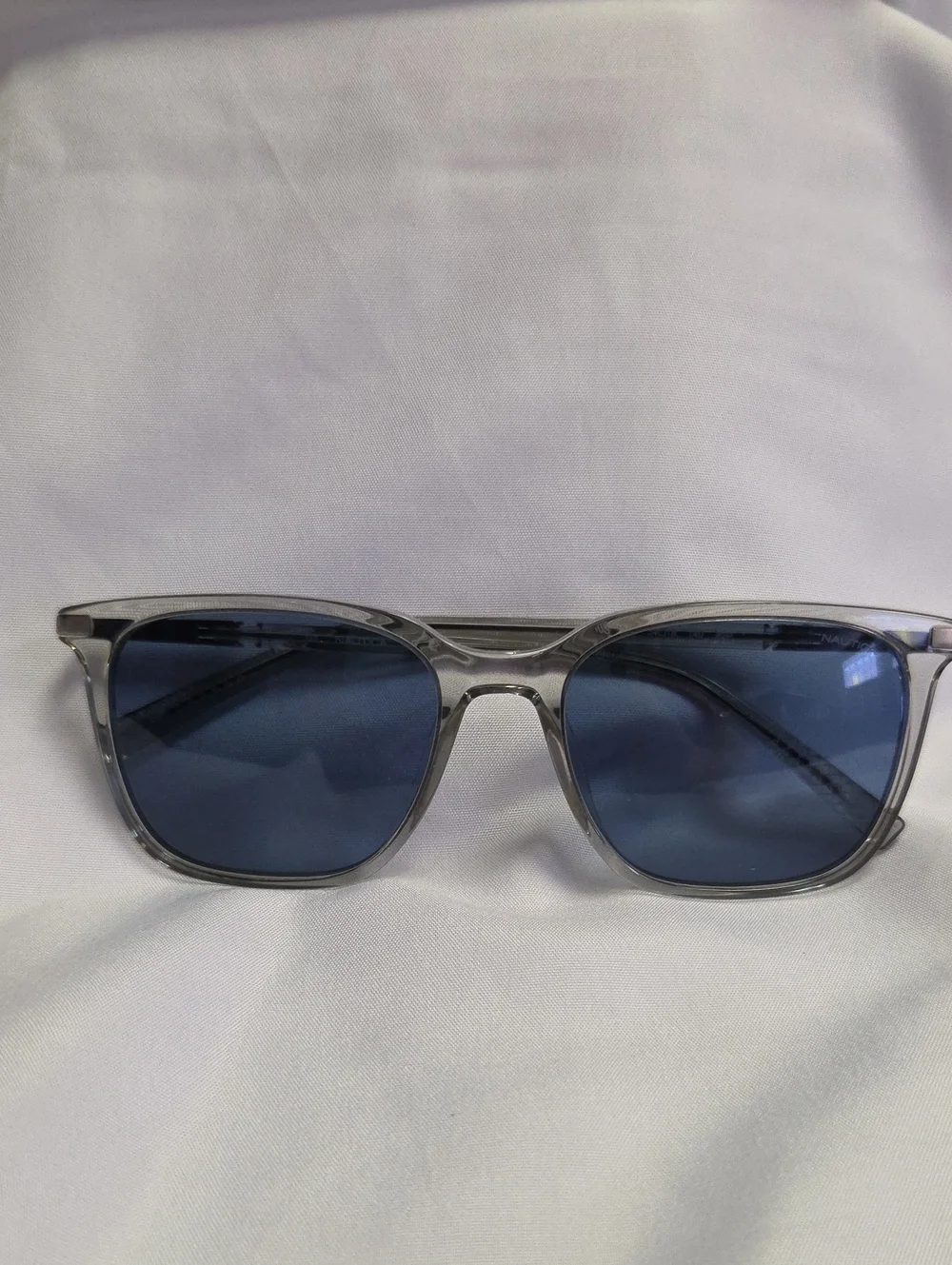 Nautica Grey Frame Sunglasses with Blue Lenses
